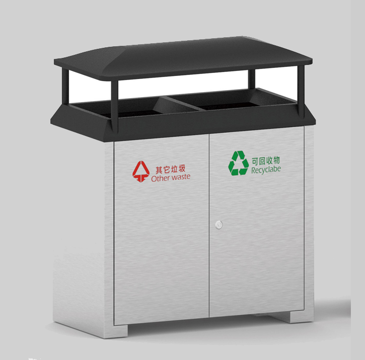 Rectangle outdoor waste bin for North America HW-528