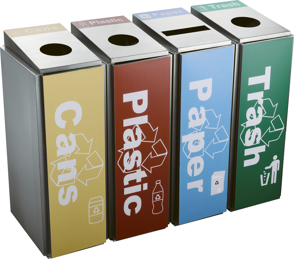 Fire-Safe Waste Container For Cinema With Sticker HW-156