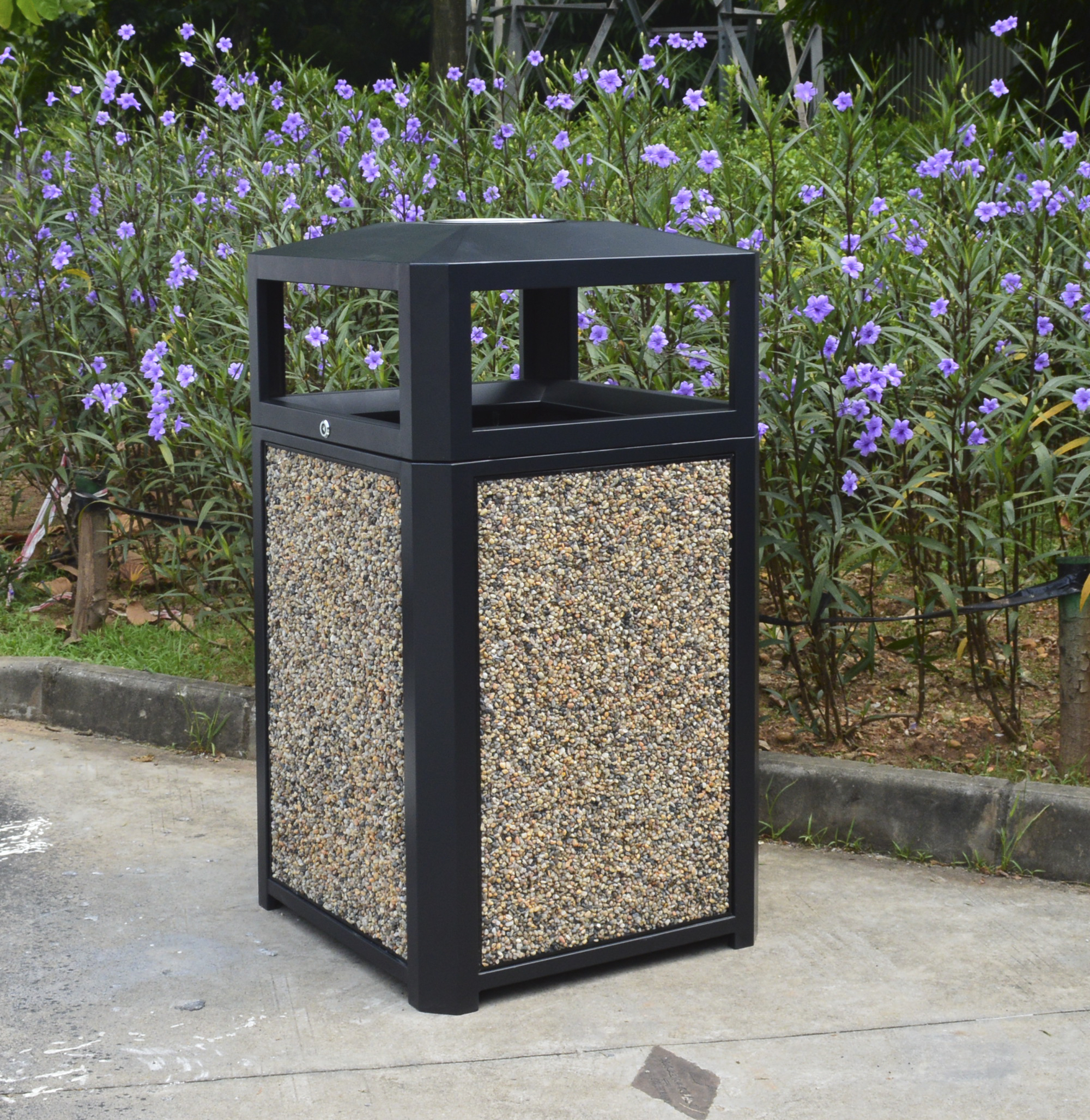 Stainlss Steel Trash Bin for Public Parks