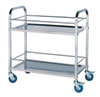 Stainless Steel Double-Deck Service Trolley for Hotel Restaurant Hospital Fw-66A