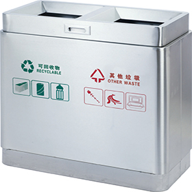 Open top Outdoor waste can with stainless steel HW-90