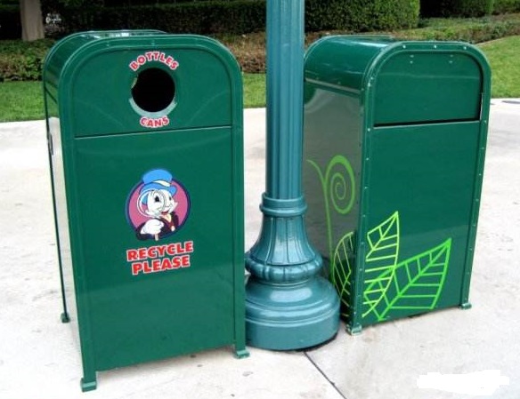 Disney style outdoor waste can with printing HW-96