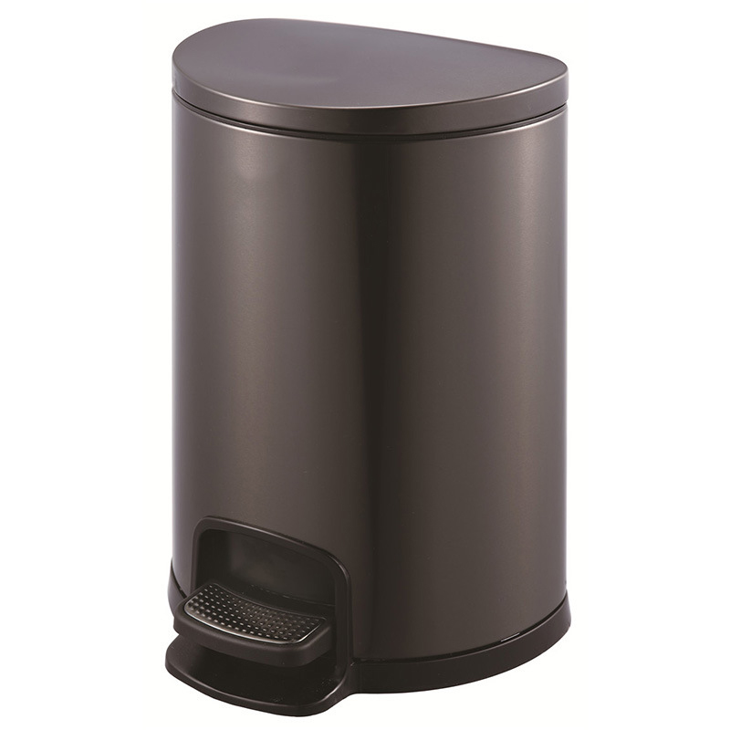Home Use Stainless Steel Half- Round Shape Lid Pedal Waste Bin (20 L/KL-031)