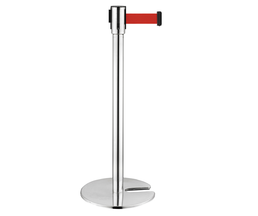Stainless Steel Crowd Control Retractable Belt Barriers for Metro