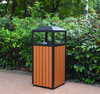 Outdoor Plastic Wood Waste Bin From China Factory HW-04