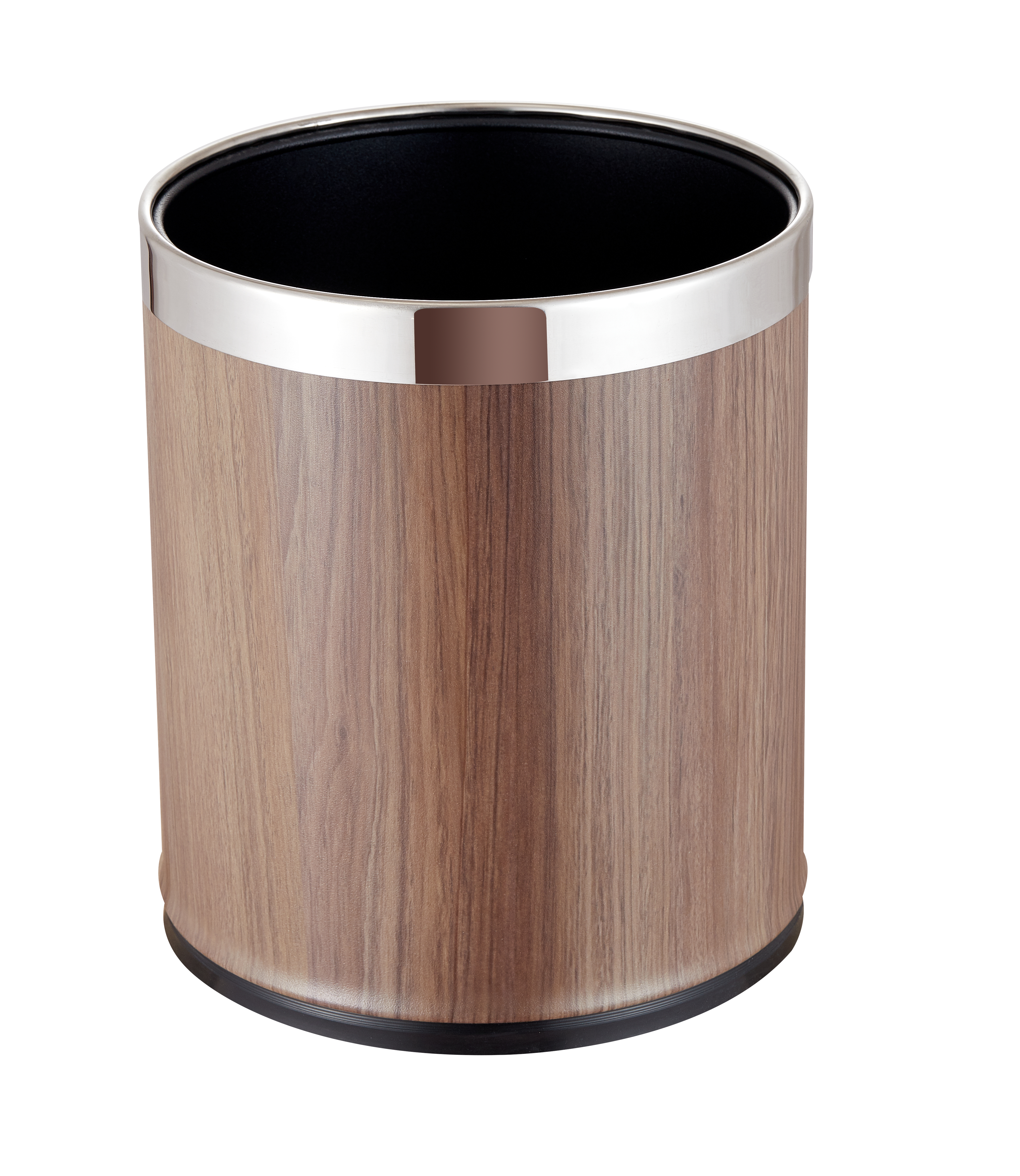 Doubly Layer Metal Trash Can With Leather Covered for Hotel Room (KL-06)