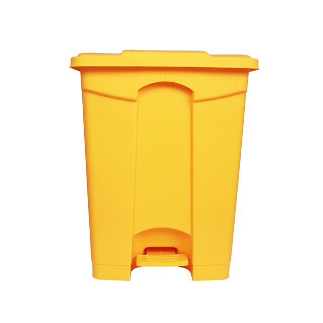 Yellow Fire-Safe Waste Bin With Pedal